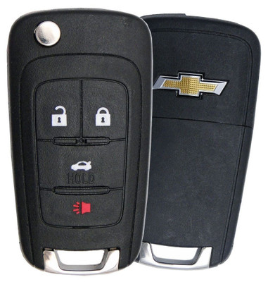 Chevrolet 4 Button Remote Flip Key KR55WK50073, 13586120, 315 MHz - Refurbished, Grade A