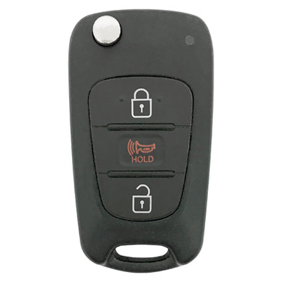 Kia 3 Button Remote Flip Key NYOSEKSAM11ATX (SL), 95430-3W701, 315 MHz - Refurbished, Recase