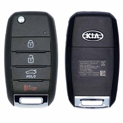 Kia 4 Button Flip Key SY5JFRGE04, 95430-D4010, 433 MHz - Refurbished, Grade A
