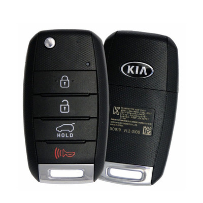 Canadian Version - Kia 4 Button Remote Flip Key OSLOKA-875T, 95430-B2100, 433 MHz - Refurbished, Grade A