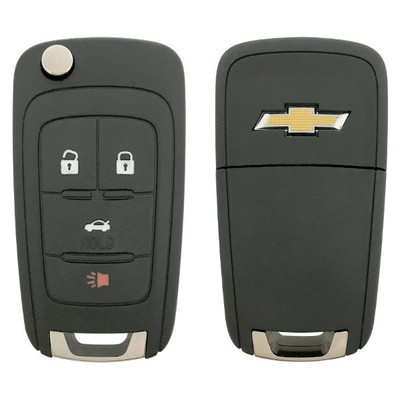 Chevrolet 4 Button Non-Prox Remote Flip Key AVL-B01T1AC, 13574862, 315 MHz - Refurbished, Grade A