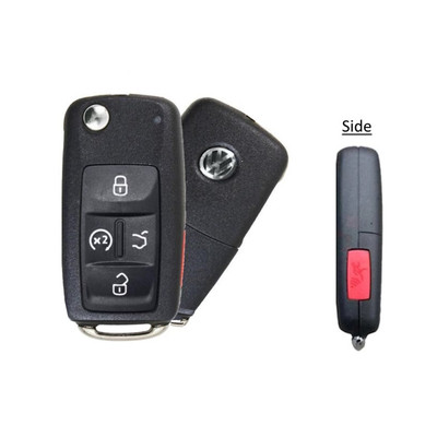 Volkswagen 5 Button Remote Flip Key NBG010206T, 561837-202-A, 315 MHz - Refurbished, Grade A