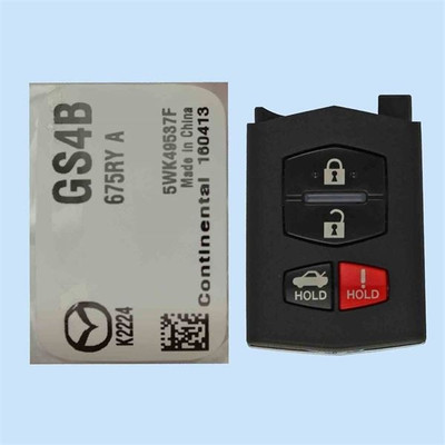 Mazda 4 Button Remote Flip Key 5WK43451E, GS4B-67-5RYA, 315 MHz - New, OEM