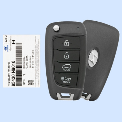 Hyundai 4-Button Flip Key TQ8-RKE-4F40 95430-N9010 433 MHz, New OEM 