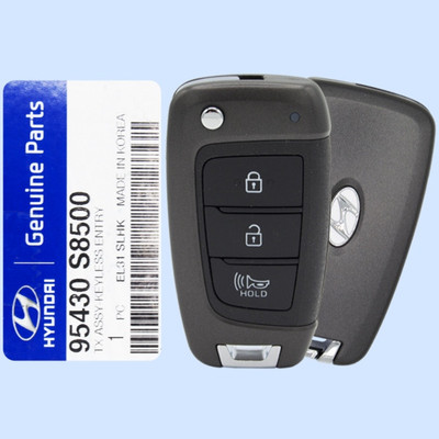 Hyundai 3 Button Remote Flip Key TQ8-RKE-4F41, 95430-S8500, 433 MHz - New, OEM