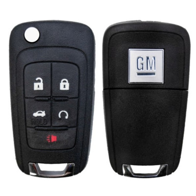 GM 5 Button Non-PEPS Remote Flip Key OHT01060512, 315 MHz - New, OEM