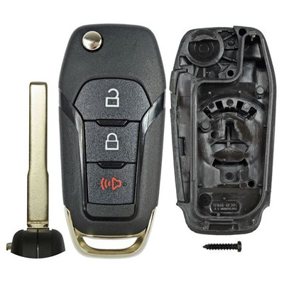 Ford 3 Button Remote Flip Key Shell N5F-A08TAA, N5F-A08TBLP - Aftermarket