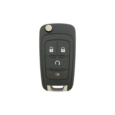 GM 4 Button Flip Key Shell Replacement OHT01060512, AVL-B01T1AC, AVL-B01T1AC, KR55WK50073 - Aftermarket