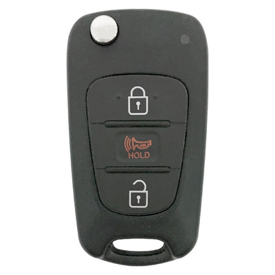Kia 3 Button Remote Flip Key with Standard HY15 Blade NYOSEKSAM11ATX (SL), 95430-3W701, 315 MHz - Aftermarket