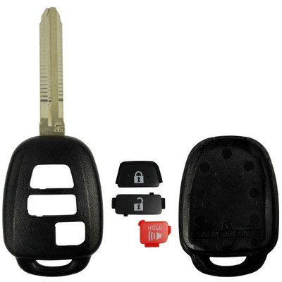Toyota 3 Button H Stamped RHK Replacement Case w/ Chip Holder
