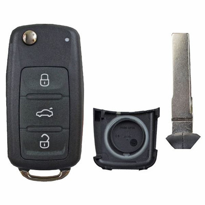 Volkswagen 4 Button Flip Key Replacement Case