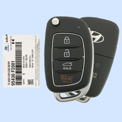 Hyundai 4 Button Remote Flip Key OKA-NO38, 95430-F2001, 433 MHz - New OEM