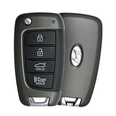 Hyundai 4 Button Remote Flip Key NYOMBEC4TX2004, 95430-AA000, 433 MHz - Refurbished, Grade A