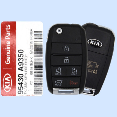 Kia 6 Button Remote Flip Key TQ8-RKE-4F37, 95430-A9350, 433 MHz - New, OEM