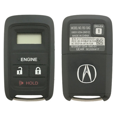 Acura 4 Button Smart Key Dealer Installed KOBATA12A, 08E91-E54-2M0-01, 433 MHz - Refurbished, Grade A