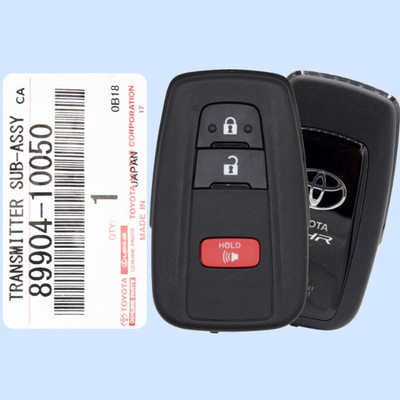 Toyota 3 Button Proximity Smart Key C-HR Logo MOZBR1ET, 89904-10050, 315 MHz - New, OEM