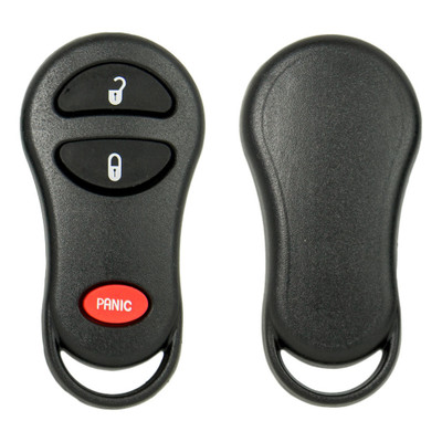 Chrysler, Dodge, Jeep, Plymouth 3 Button Remote Case and Pad Replacement Shell GQ43VT13T, GQ43VT17T, GQ43VT9T - Aftermarket