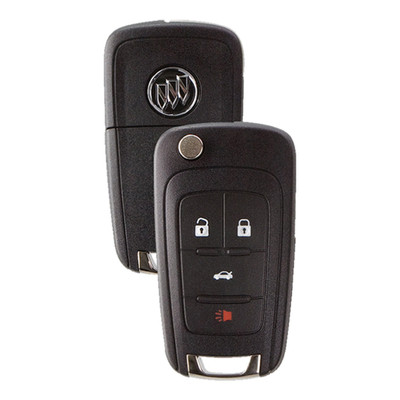 Strattec (5912555) Buick 4 Button Non-PEPS Remote Flip Key OHT01060512, 13504205, 315 MHz - New, OEM