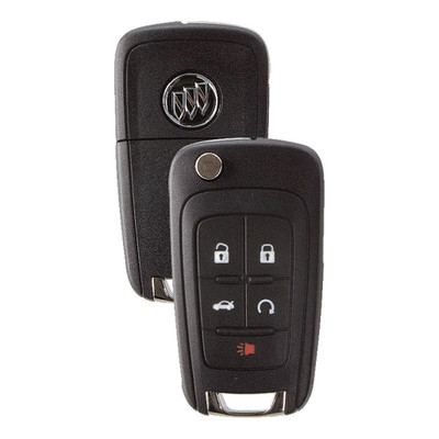 Strattec (5912556) Buick 5 Button Non-PEPS Remote Flip Key OHT01060512, 13500226, 315 MHz - New, OEM