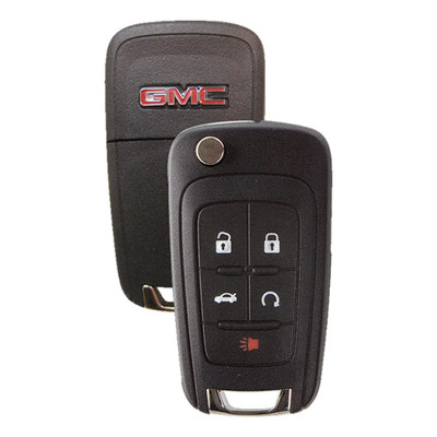 Strattec (5912548) GMC 5 Button Non-PEPS Remote Flip Key OHT01060512, 13504259, 315 MHz - New, OEM