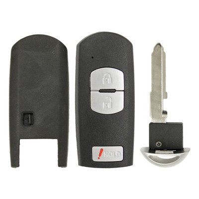 Mazda, Toyota 3 Button Smart Key Shell Replacement Case WAZSKE13D01, WAZSKE13D02 - Aftermarket
