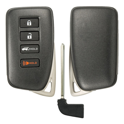 Lexus 4 Button Smart Key Shell Replacement Case HYQ14FBA, HYQ14FBB, HYQ14FLB - Aftermarket