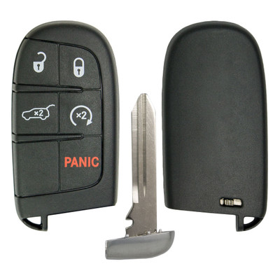 5 Button Shell For Dodge Jeep Smart Proximity Remote Key M3N-40821302, 68143505AC / 68150061AC / 68240167AA / 68143505AC
