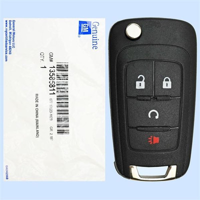 Buick 4 Button Non-PEPS Remote Flip Key AVL-B01T1AC, 13585811, 315 MHz - New, OEM