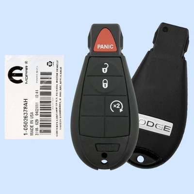 Dodge 4 Button Non Proximity Remote IYZ-C01C, 5026378, 433 MHz - New, OEM