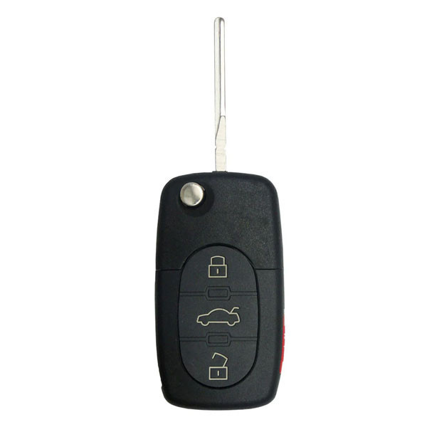 Audi 4 Button Remote Flip Key MYT8Z0837231, 4DO837231E, 315 MHz - Refurbished, Recase