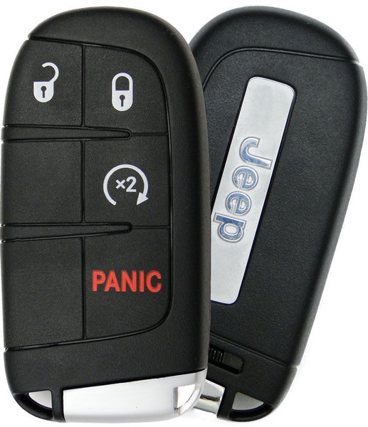 Jeep 4 Button Smart Key M3N-40821302, 68250337AB, 433 MHz - Refurbished, Grade A