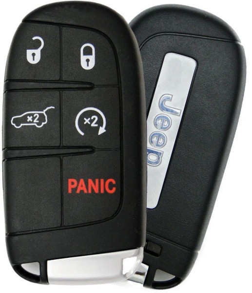 Jeep 5 Button Smart Key M3N-40821302, 68250343AB, 433 MHz - Refurbished, Grade A