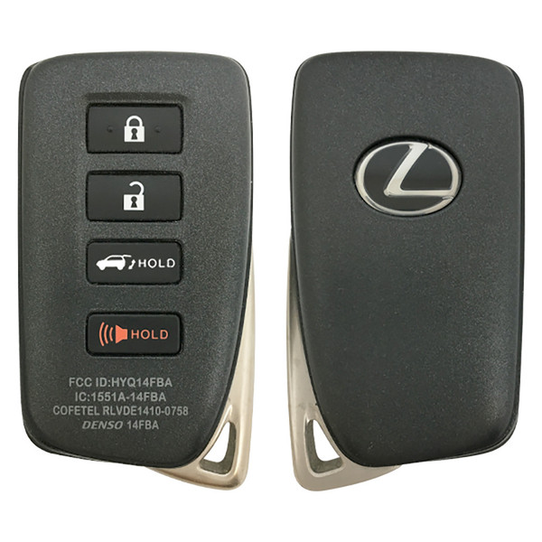 Lexus 4 Button Proximity Smart Key (AG Board) HYQ14FBA, 89904-78070, 315 MHz - Refurbished, Grade A