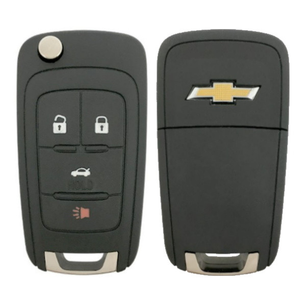 Chevrolet 4 Button Non-PEPS Flip Key OHT01060512, 13504200, 315 MHz - Refurbished, Grade A