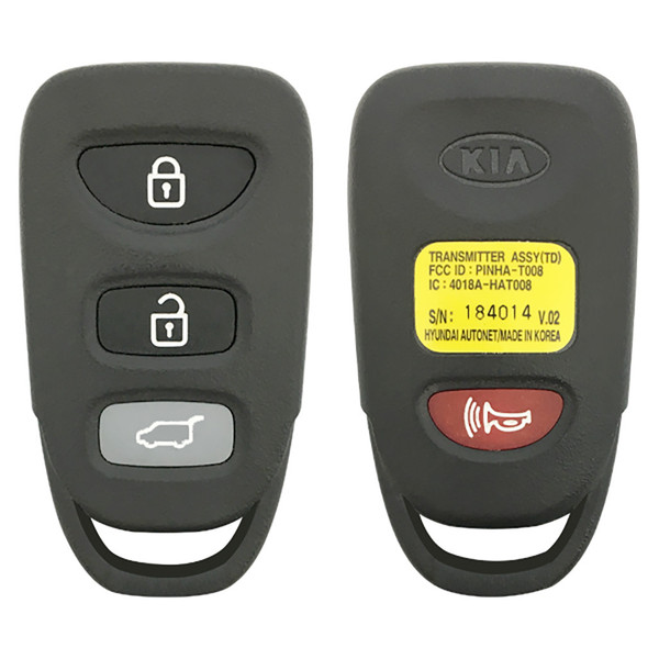 Kia 4 Button Remote PLNHM-T011, 95430-1D201, 315 MHz - Refurbished, Grade A