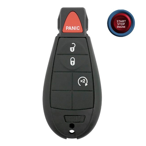 Chrysler Dodge Jeep 4-Button Proximity Remote IYZ-C01C 68066871AF 433 MHz, Refurbished Recase