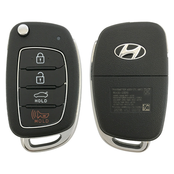 Hyundai 4 Button Remote Flip Key OKA-NO38, 95430-F2001, 433 MHz - Refurbished, Grade A