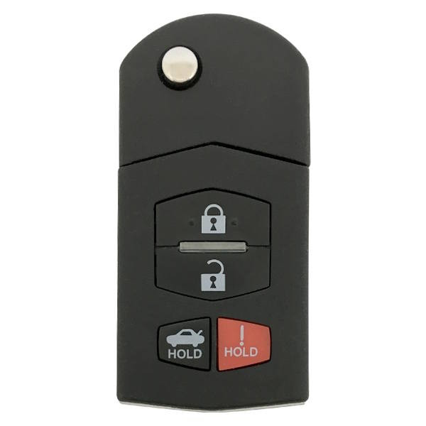 Mazda 4 Button Remote Head Key 5WK43451E, GS4B-67-5RYA, 315 MHz - Refurbished, Grade A