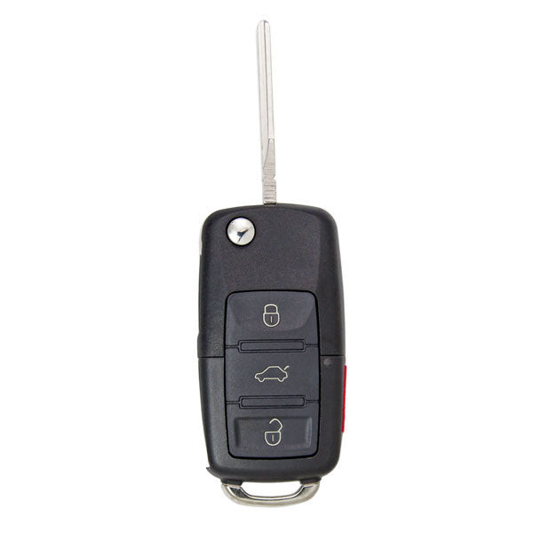 Keyless2Go Volkswagen 4 Button Remote Flip Key NBG8137T, 1J0959753F, 315 MHz - Premium Aftermarket