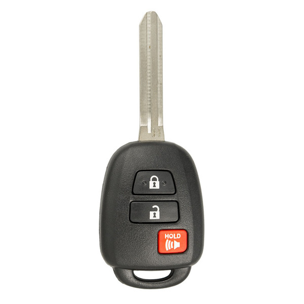 Keyless2Go 3 Button Remote Key Replacement for Toyota GQ4-52T / 89071-0R040 / H Chip, TLS-KH3-063-AFB-ZZZZ-001