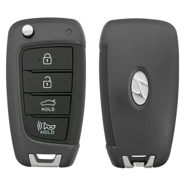 Hyundai 4 Button Remote Flip Key NYOSYEC4TX1707, 95430-J0800, 433 MHz - New, OEM