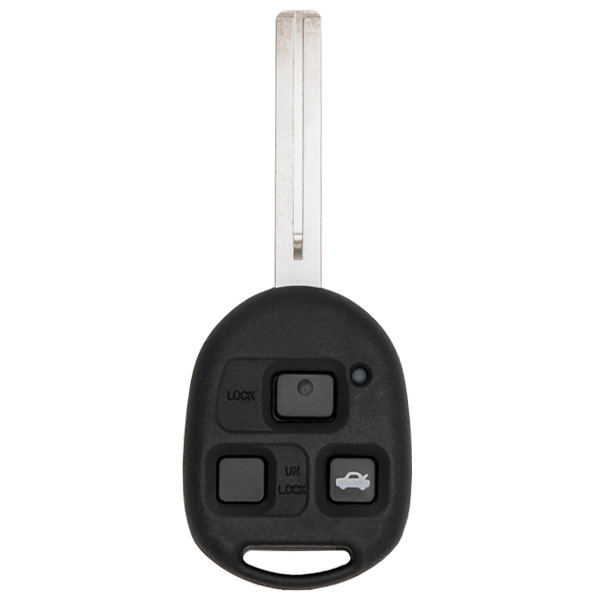 Keyless2Go PRO 3 Button Remote Head Key Long Blade TOY40 4C Chip Replacement for Lexus HYQ1512V / 89070-33470