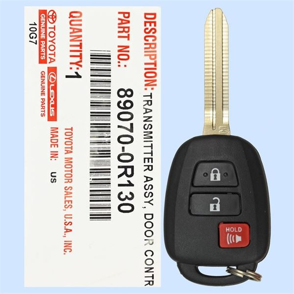 Toyota 3 Button Remote Head Key H Chip, HYQ12BDP, 89070-04020, 315 MHz - New, OEM