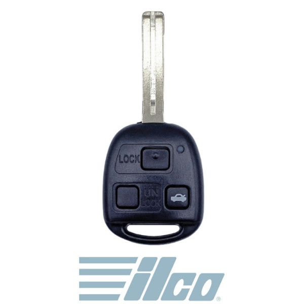 Ilco 3 Button Remote Head Key Short Blade For Lexus HYQ1512V, 89070-53531, 315 MHz - Branded Aftermarket