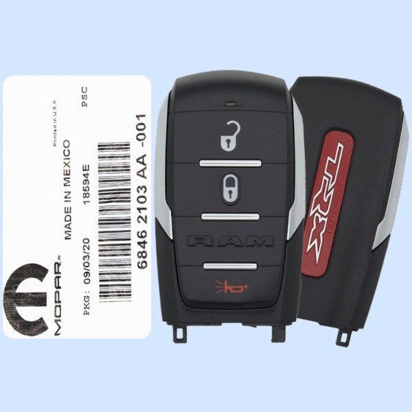 Ram 3-Button Smart Key OHT-4882056 68462103AA 433 MHz, New OEM