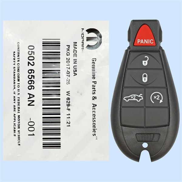Chrysler 5 Button Prox Fobik Remote IYZ-C01C, 05026566, 433 MHz - New, OEM