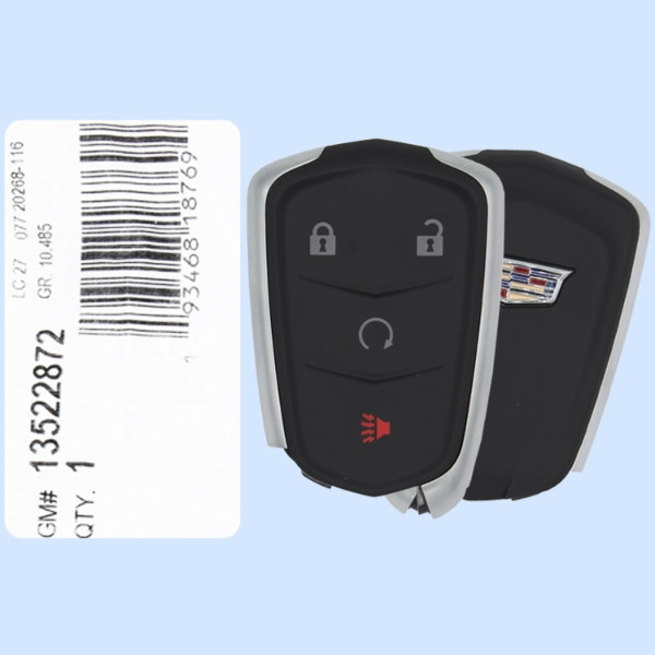 Cadillac 4 Button Smart Key HYQ2ES 13522872 433 MHz - New, OEM