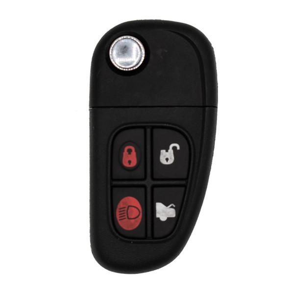 Land Rover, Jaguar 4 Button Remote Flip Key 1X43-15K601-CD, 433 MHz - Refurbished, Recase
