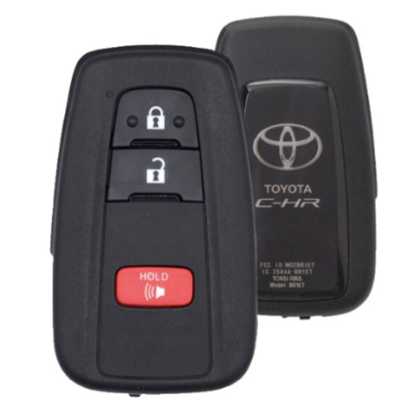 Toyota 3 Button Proximity Smart Key C-HR Logo MOZBR1ET, 89904-10050, 315 MHz - Refurbished, Grade A