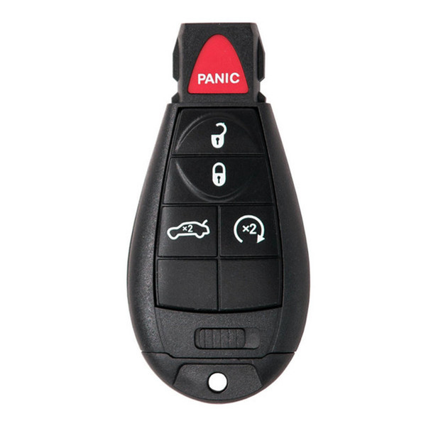 Keyless2Go Chrysler, Dodge 5 Button Non Proximity Fobik Remote in Durashell IYZ-C01C, 433 MHz - Premium Aftermarket